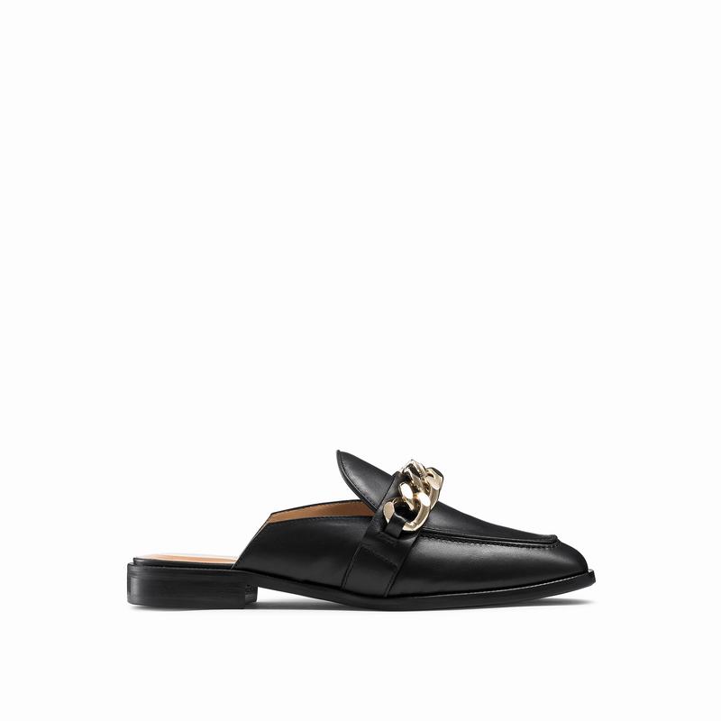 Russell & Bromley Chainmule Keychain Mules Womens Black [LSS1310HH]